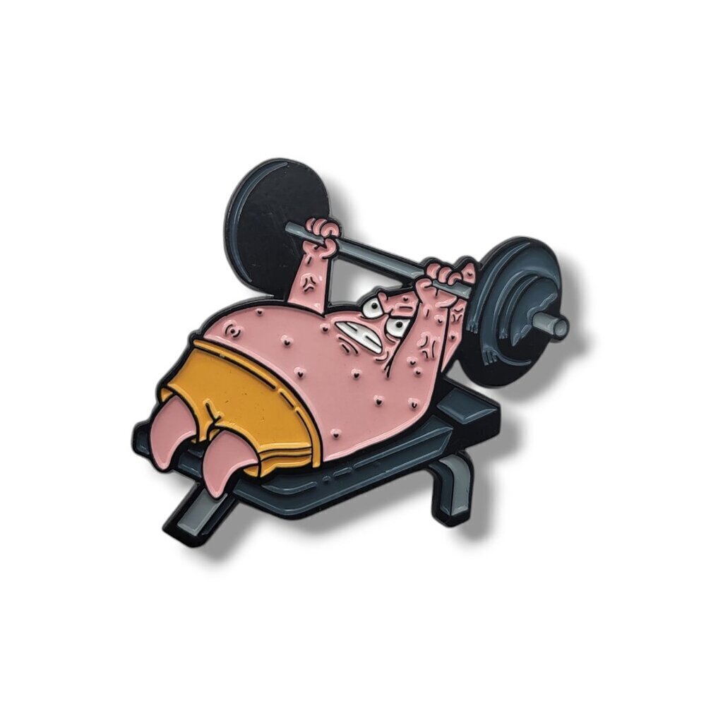 Spongebob SquarePants Patrick Star Lifting Weights Brooch/Pin